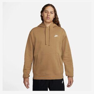 Nike NSW Club Fleece Pullover Hoodie Men’s Sizes Tan Brown BV2654-224